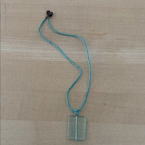 Elegant Aqua Marine Pendant Necklace